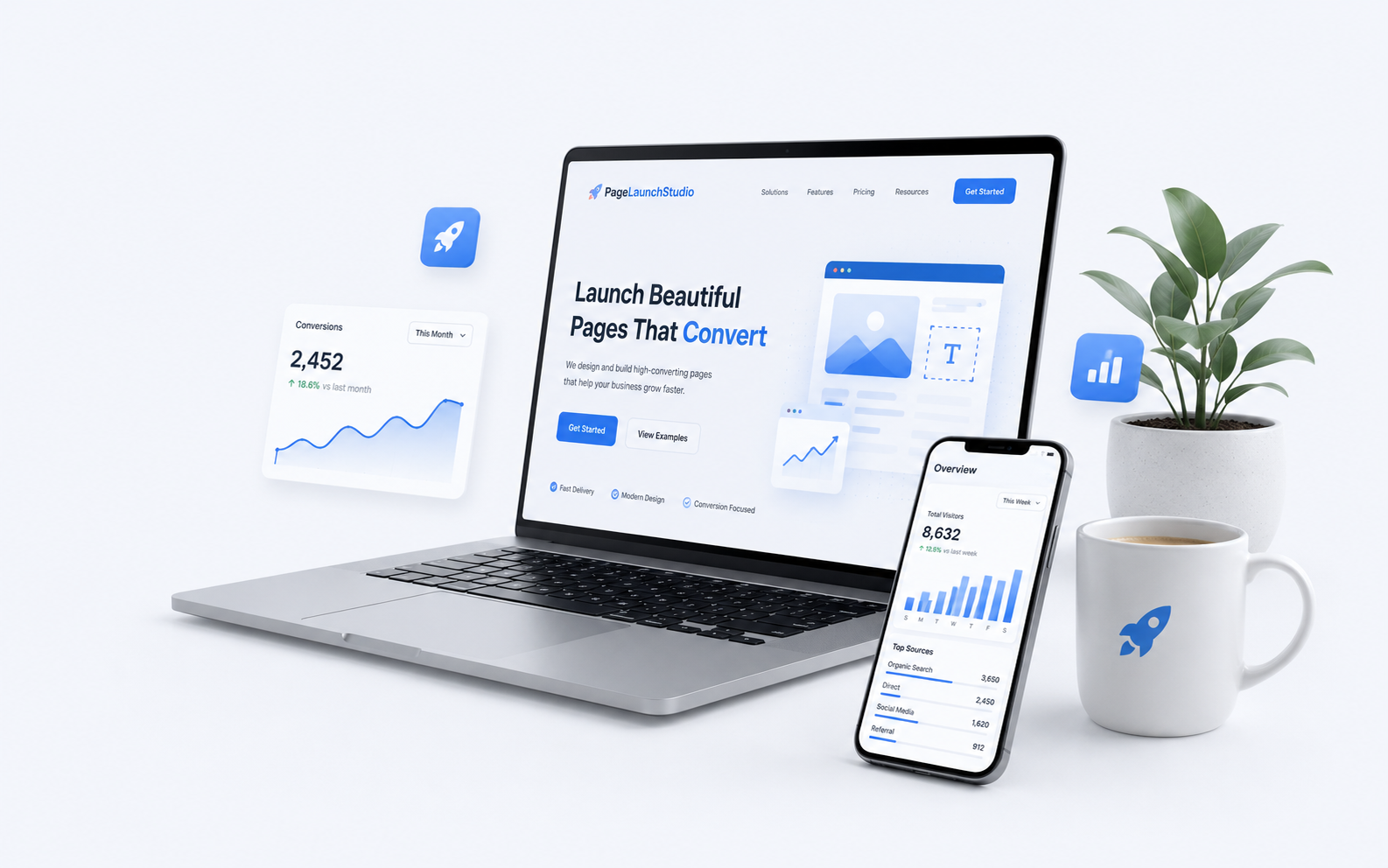 PageLaunchStudio services illustration