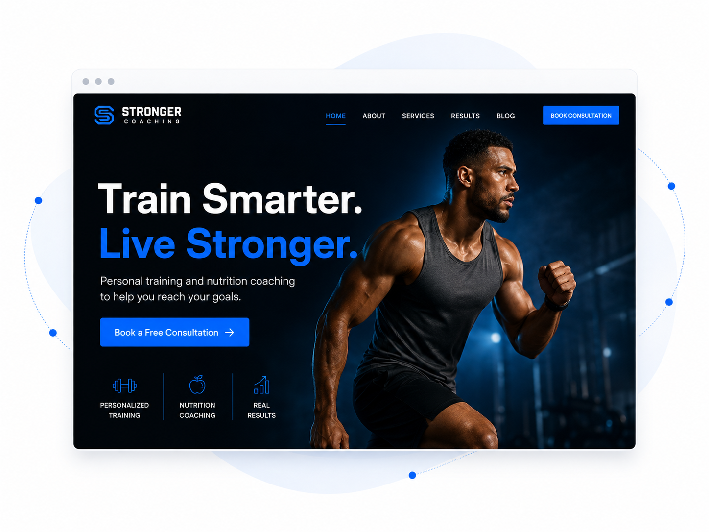 Stronger Coaching website concept